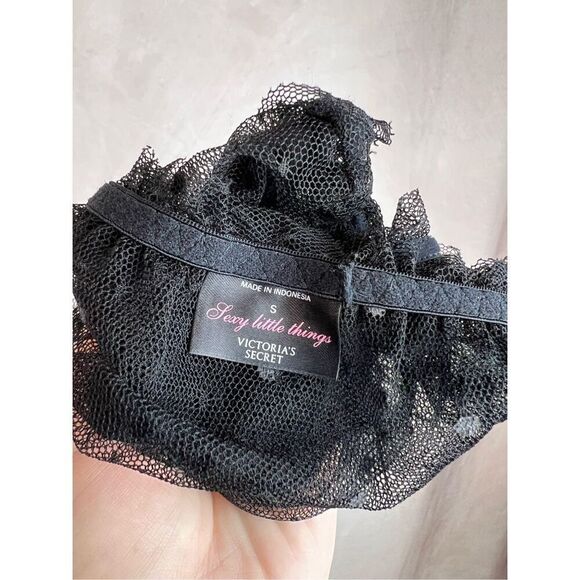 Vintage Victoria’s Secret Sexy Little Things Black Lace S - Picture 7 of 9